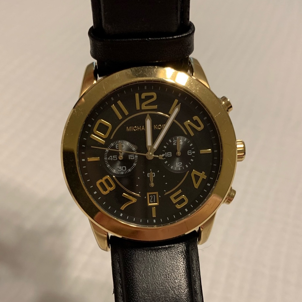 Michael Kors black and gold Runway watch - Picture 2 of 4